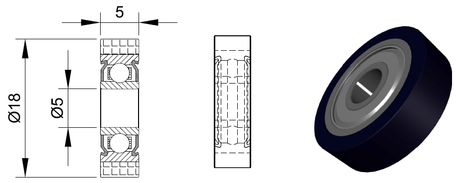 605zz Sliding bearing 