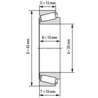 32004X Bearing size