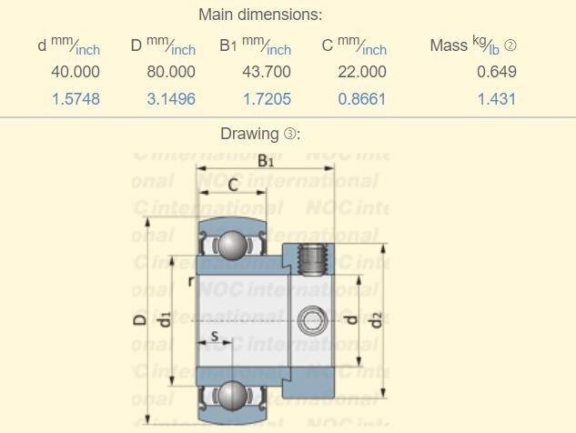 RAE 40 NPPB Bearing 